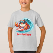Cool krab tekst toevoegen strand unisex t-shirt (Voorkant)