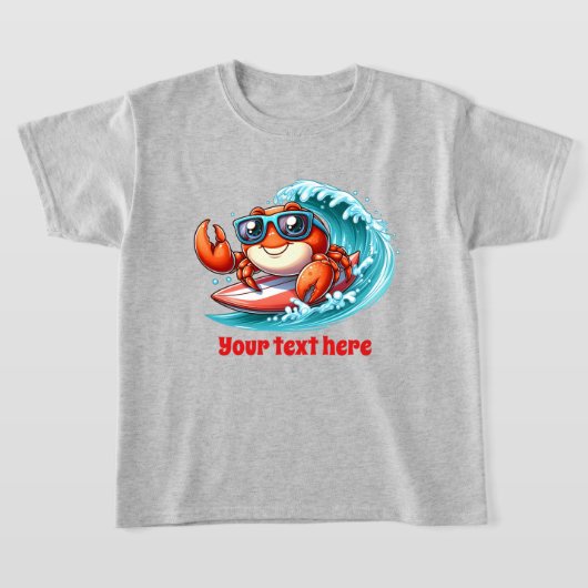 Cool krab tekst toevoegen strand unisex t-shirt (Laagn)