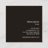 Cool Kraft Professional Monogram Square Vierkante Visitekaartje (Achterkant)