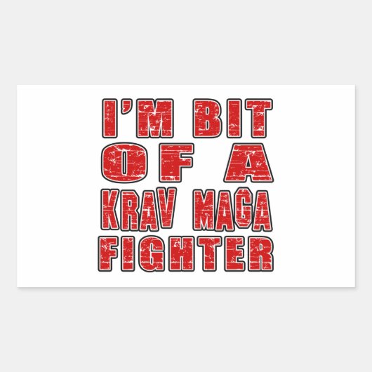 Cool Krav Maga Design Rechthoekige Sticker (Voorkant)