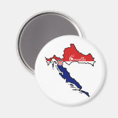 Cool Kroatië Magneet (Voorkant / Achterkant)