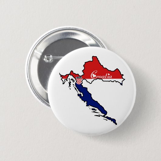 Cool Kroatië Ronde Button 5,7 Cm (Voorkant /achterkant)