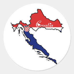 Cool Kroatië Ronde Sticker