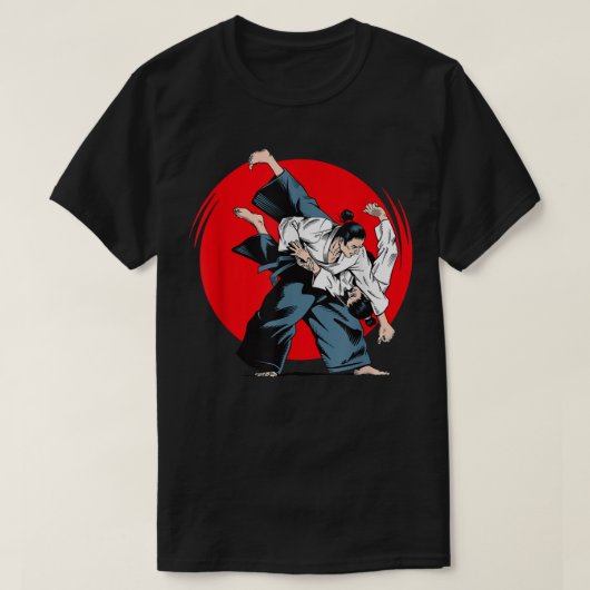 Cool Kung Fu Man strijdt tegen de vechtende vechte T-shirt (Design voorkant)