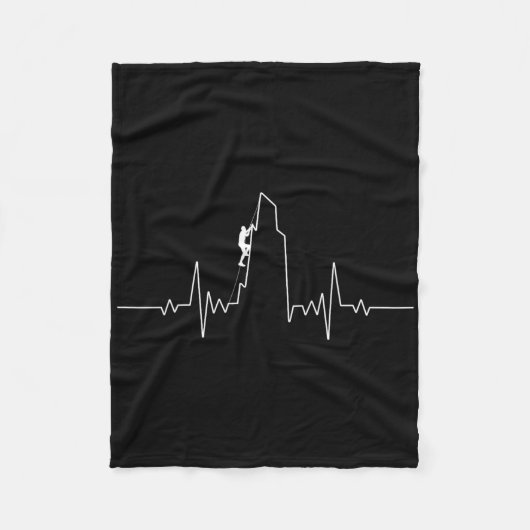 Cool Kunst Voor Mannen Vrouwen Berg Rotsklimmen Fleece Deken (Voorkant)