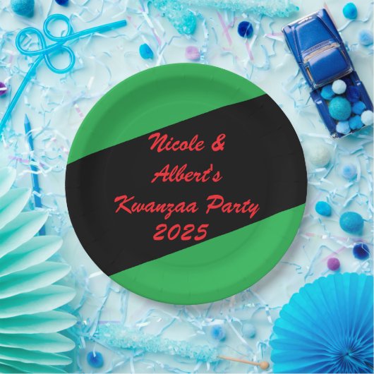Cool Kwanzaa Dinner Party Papieren Bordje (Feest)