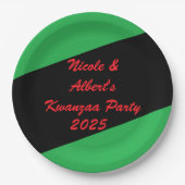 Cool Kwanzaa Dinner Party Papieren Bordje (Voorkant)