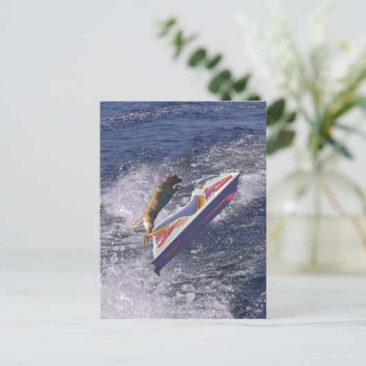 Cool Lab Jumping Waves Briefkaart (Staand voorkant)