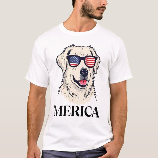 Cool Labrador 'America Independence Day Kleding T-shirt (Voorkant)