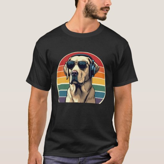 Cool Labrador DJ – Muziek Liefhebbers T-shirt (Voorkant)