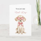 Cool Labrador-hond Hart Bril Verjaardag Kaart (Voorkant)