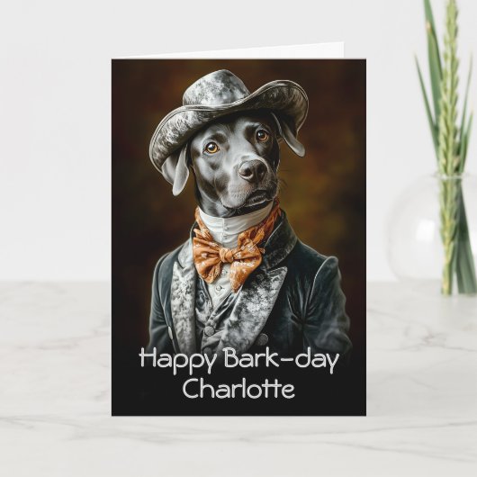 Cool Labrador hond in kleding en Pet CF4 Verjaarda Kaart (Voorkant)