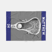 Cool Lacrosse Cadeau Fleece Deken (Voorkant (Horizontaal))