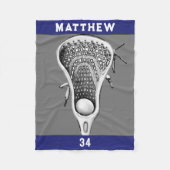 Cool Lacrosse Gift Fleece Deken (Voorkant)