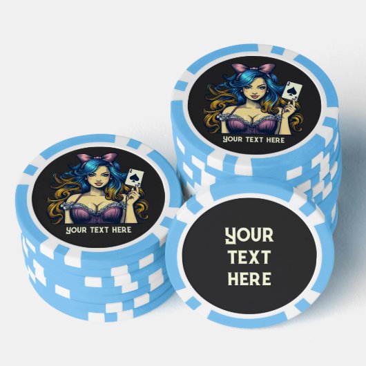 Cool  lady Casino Poker Chips (Opstapeling)