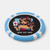 Cool  lady Casino Poker Chips (Enkel)