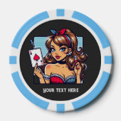 Cool  lady Casino Poker Chips (Voorkant)