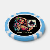 Cool  lady Casino Poker Chips (Enkel)