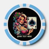 Cool  lady Casino Poker Chips (Voorkant)