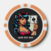Cool  lady Casino Poker Chips (Voorkant)