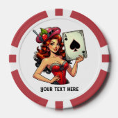 Cool lady Casino Poker Chips (Voorkant)