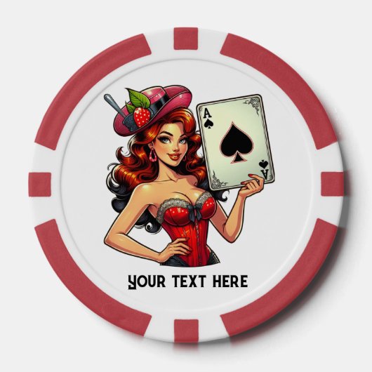 Cool  lady Casino Poker Chips (Voorkant)