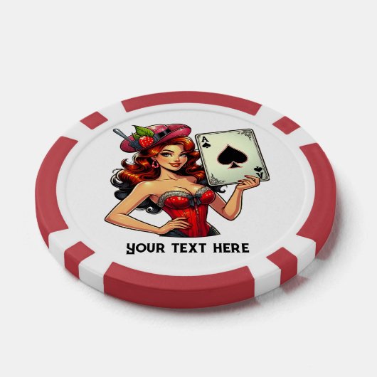 Cool lady Casino Poker Chips (Enkel)