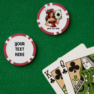 Cool  lady Casino Poker Chips