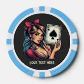 Cool lady Casino Poker Chips (Voorkant)