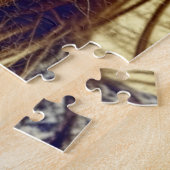 Cool Lady met reflectie in haar zonnebril Legpuzzel (Zijkant)