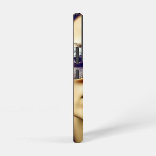 Cool Lady met reflectie in haar zonnebril Samsung Galaxy Hoesje (Rechterkant)