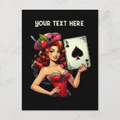 Cool lady poker briefkaart (Voorkant)