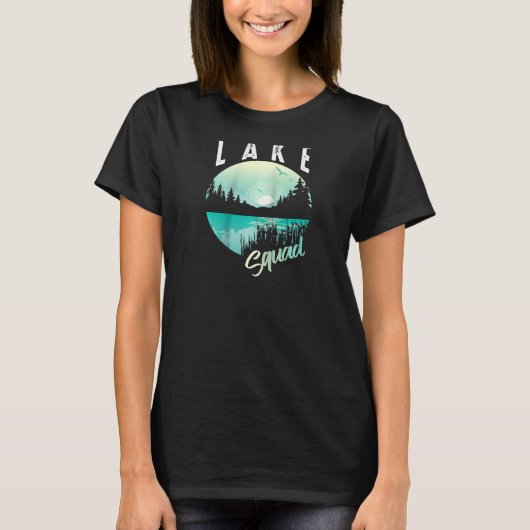 Cool Lake Squad Funny Pond Lagoon Vacation Team Ra T-shirt (Voorkant)