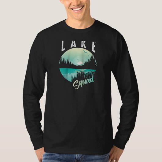 Cool Lake Squad Funny Pond Lagoon Vacation Team Ra T-shirt (Voorkant)