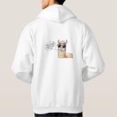 Cool Lama in actie!" Hoodie (Achterkant)