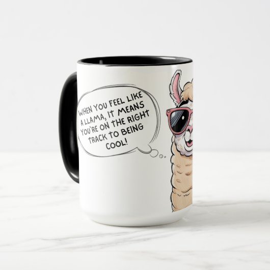 Cool Lama in actie!" Mok (Voorkant links)