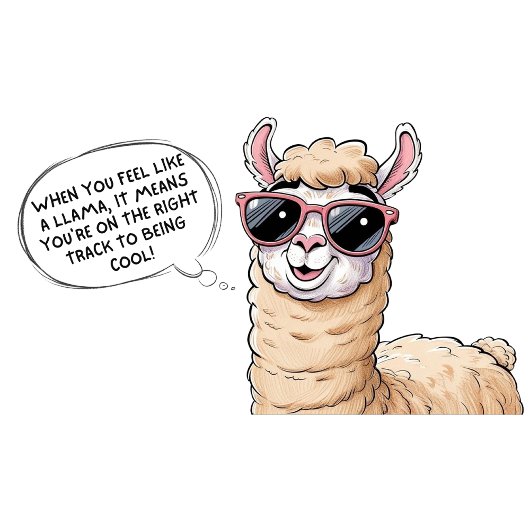 Cool Lama in actie!" Mok