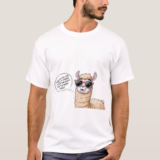 Cool Lama in actie!" T-shirt (Voorkant)