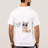 Cool Lama in actie!" T-shirt (Achterkant)