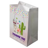 Cool lama in een zonnebril in de vorm van een hart medium cadeauzakje (Voorkant Gekanteld)