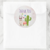 Cool lama in een zonnebril in de vorm van een hart ronde sticker (Tas)