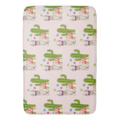 Cool lama in Heart-Shaped Sunbril Pattern Badmat (Voorkant Verticaal)