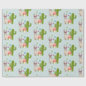Cool lama in Heart-Shaped Sunbril Pattern Cadeaupapier (Vlak)