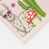 Cool lama in Heart-Shaped Sunbril Pattern Fleece Deken (Hoek)
