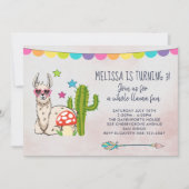 Cool lama in Zonnebril Verjaardag Kaart (Voorkant)