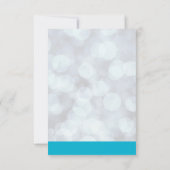 Cool Lama op Silver Bokeh & Icy Blu Bewaar de datu Kaart (Achterkant)