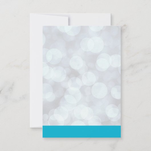 Cool Lama op Silver Bokeh & Icy Blu Bewaar de datu Kaart (Achterkant)