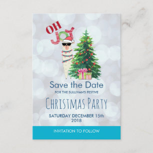 Cool Lama op Silver Bokeh & Icy Blu Bewaar de datu Kaart