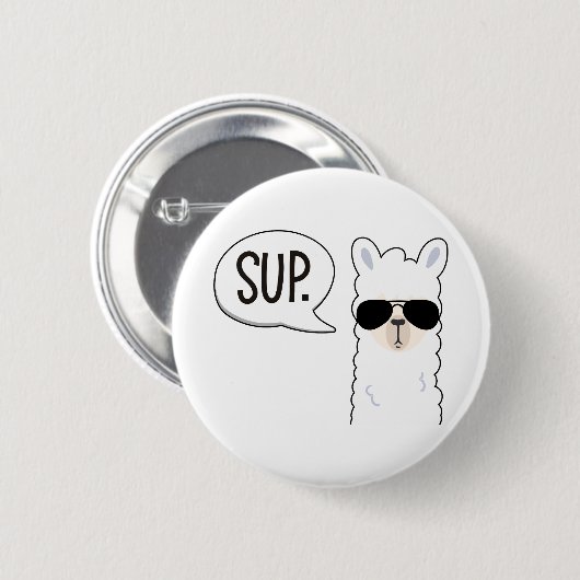 Cool lama ronde button 5,7 cm (Voorkant /achterkant)