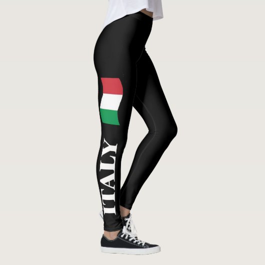Cool land Pride Patroon Zwart Italië Vlag Leggings (Rechts)
